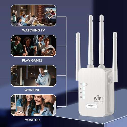 Transform Your Home WiFi Experience with the 2024 Release Signal Booster - Unmatched Range of 9277 Sq. Ft, Perfect for Streaming and Gaming!