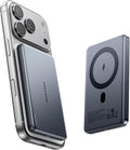 Ultra-Slim 10,000mAh Magnetic Power Bank - Fast Wireless Charger for iPhone 17/16/15/14/13/12 - Travel Essential in Slate Gray