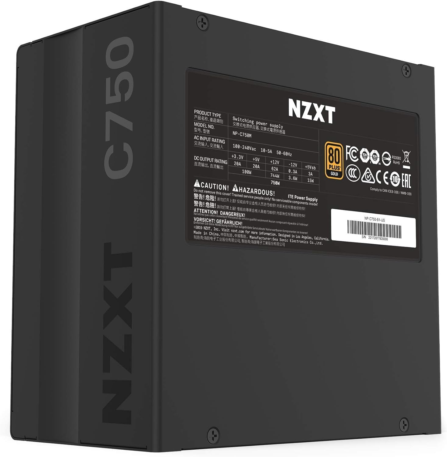 Unleash Your Gaming Potential with the NZXT C750 750-Watt Gold Certified Power Supply