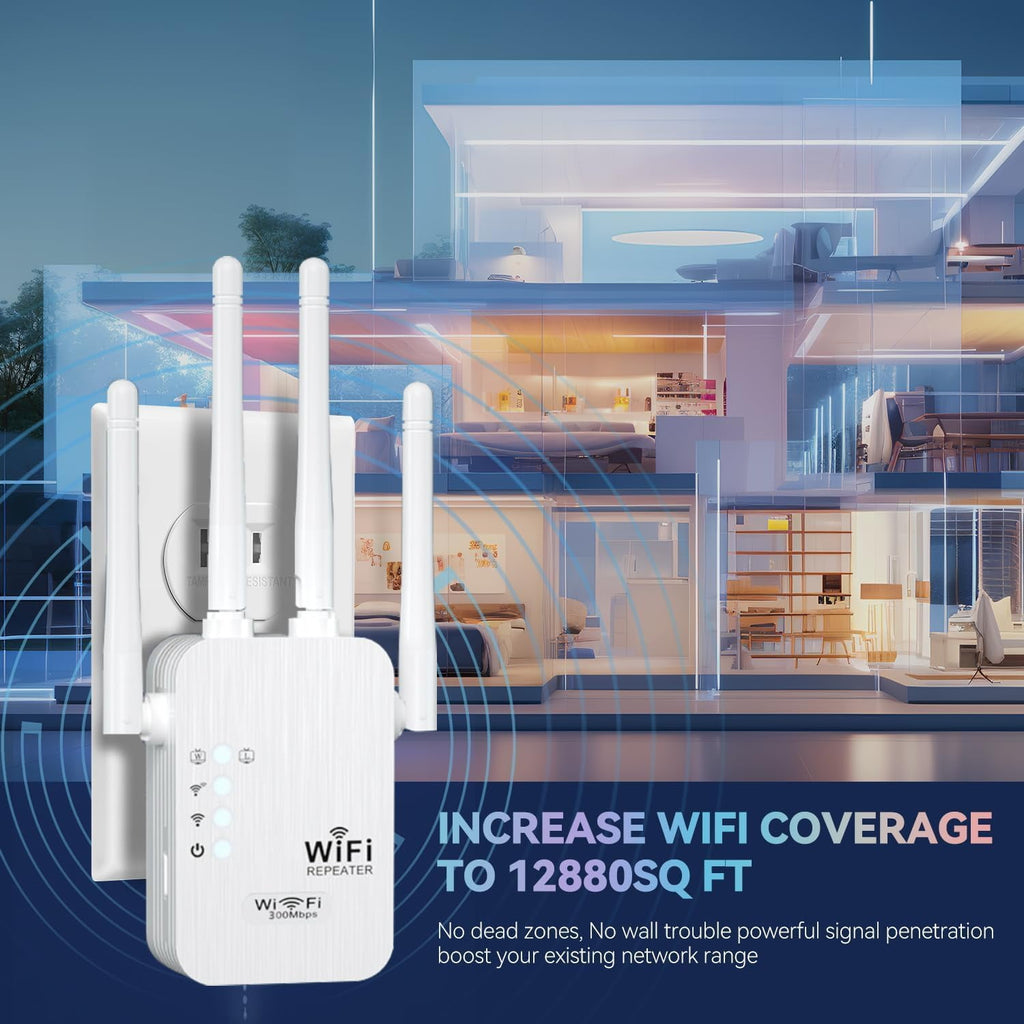 Transform Your Home WiFi Experience with the 2024 Release Signal Booster - Unmatched Range of 9277 Sq. Ft, Perfect for Streaming and Gaming!