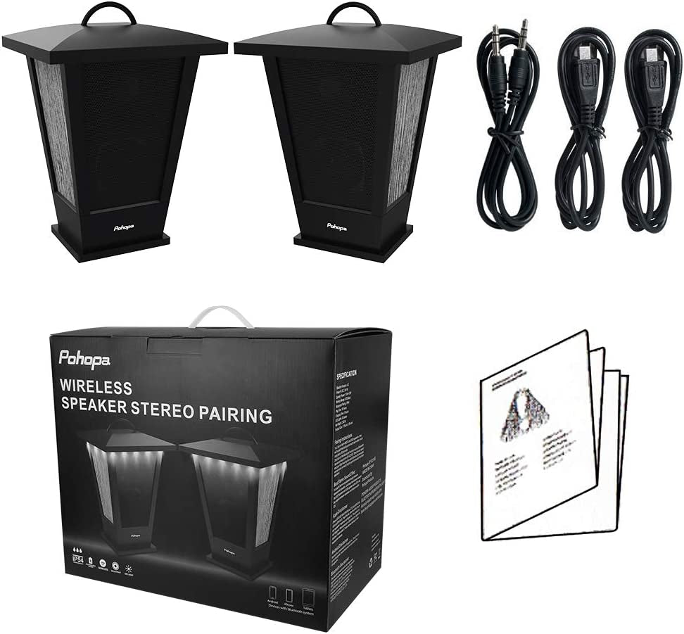 Experience Ultimate Sound with Pohopa Waterproof Bluetooth Speakers - 20W True Wireless Stereo, Dual Pairing, and Vibrant LED Lights for Indoor and Outdoor Fun!